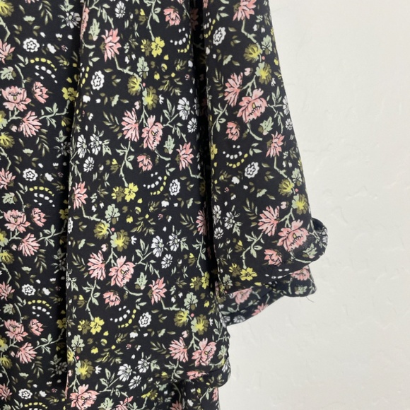 ⭐️Loft Floral Classy Peplum Boho Chic Glam Work Business Party Chic Blouse Top - Picture 7 of 8